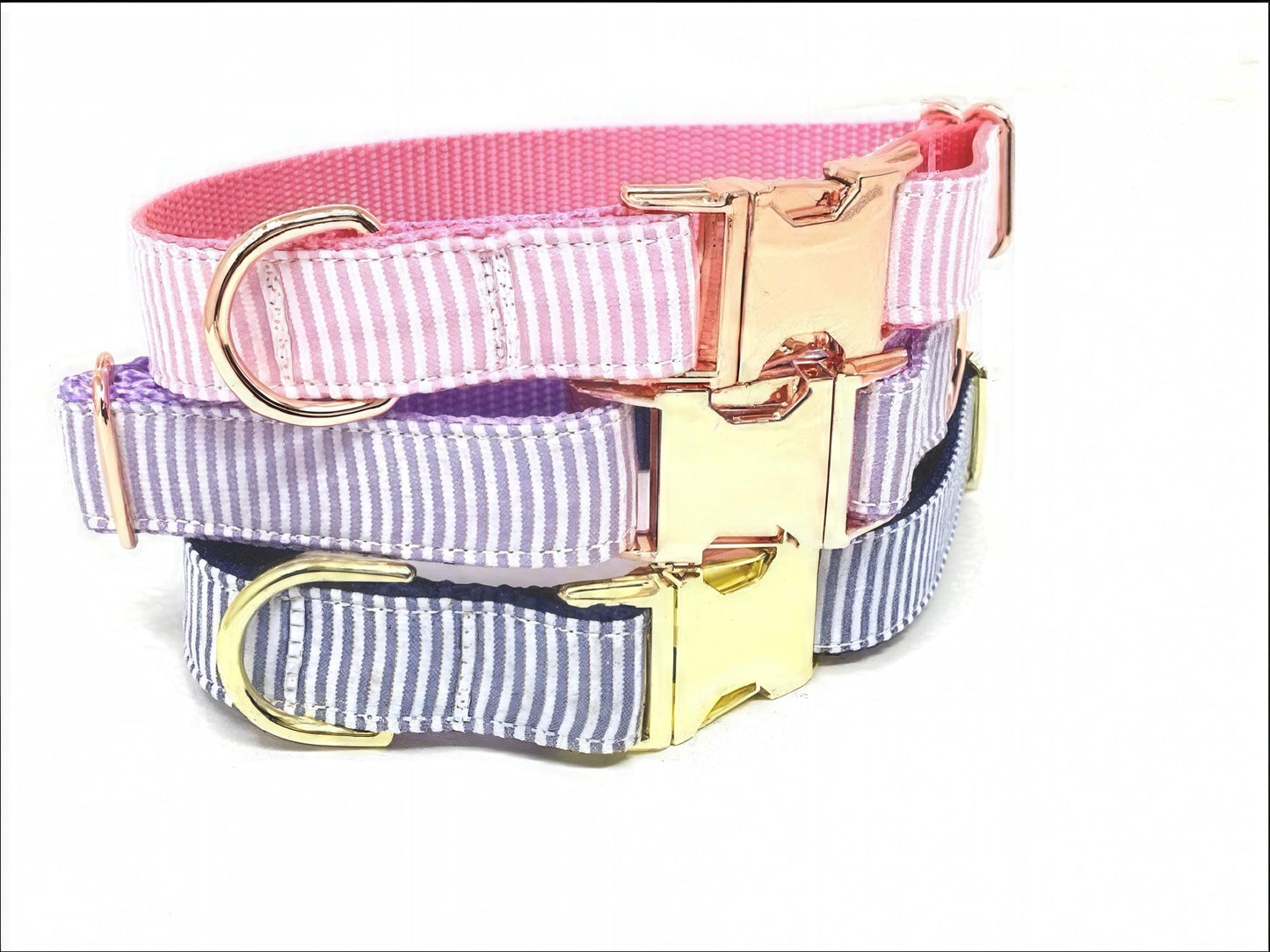 Striped, Pastel, Custom, Dog Collar, Girl, Boy, Personalize, Engrave, Cute, Designer, Puppy, Pet, Small, Medium, Large, Fashion, Pink, Blue