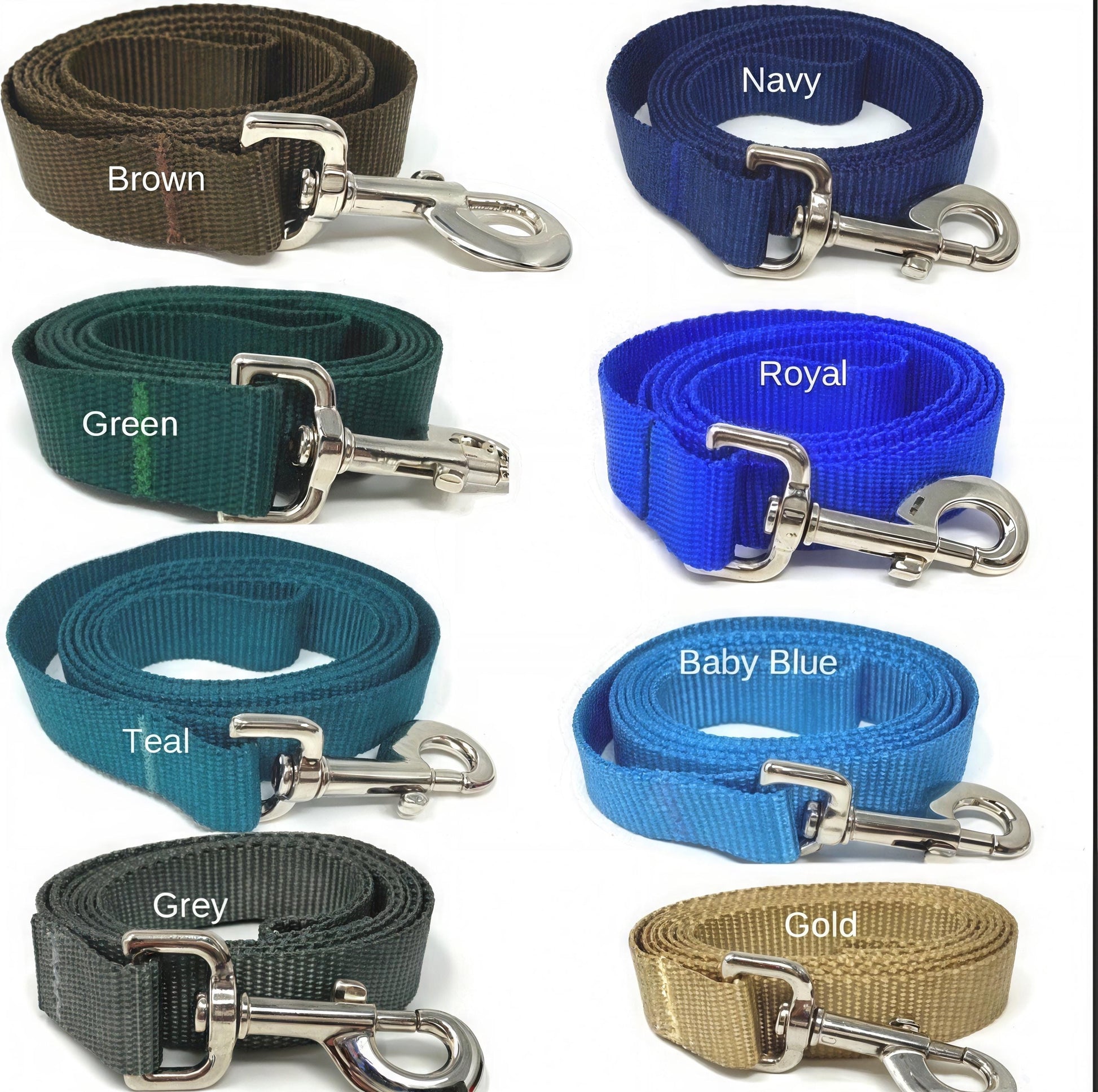 Dog Leash, 19 Color Options, Pink, Purple, Lavender, lilac, White, Orange, Red, Blue, Green, Dog Lead, 5 Foot, Silver Hardware, Girl, Boy