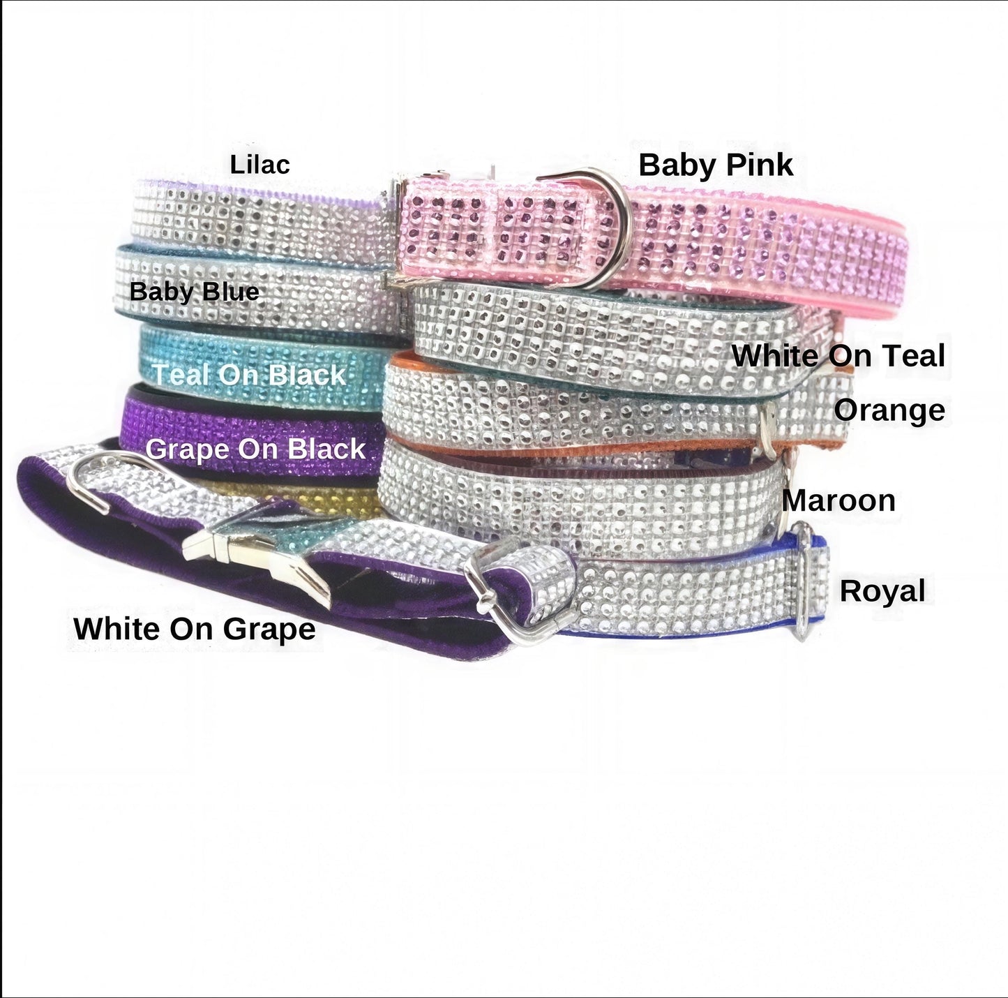 Fancy Rose Gold Rhinestone Designer Girl Dog Collar, Sparkle, Personalize, Bling, Small, Puppy, Large, Custom, Engraved, Wedding, Diamond