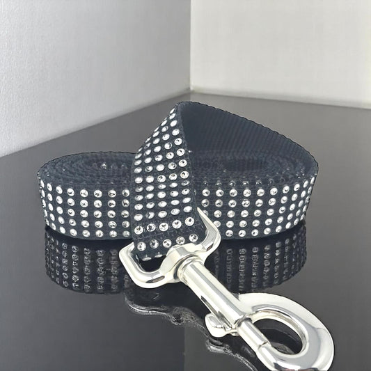 Black, White, Rhinestone, Bling, Sparkly, Fancy, Dog Leash, Lead, Boys, Girls, Fancy, Glam, Wedding, Puppies, Small, Medium, Large