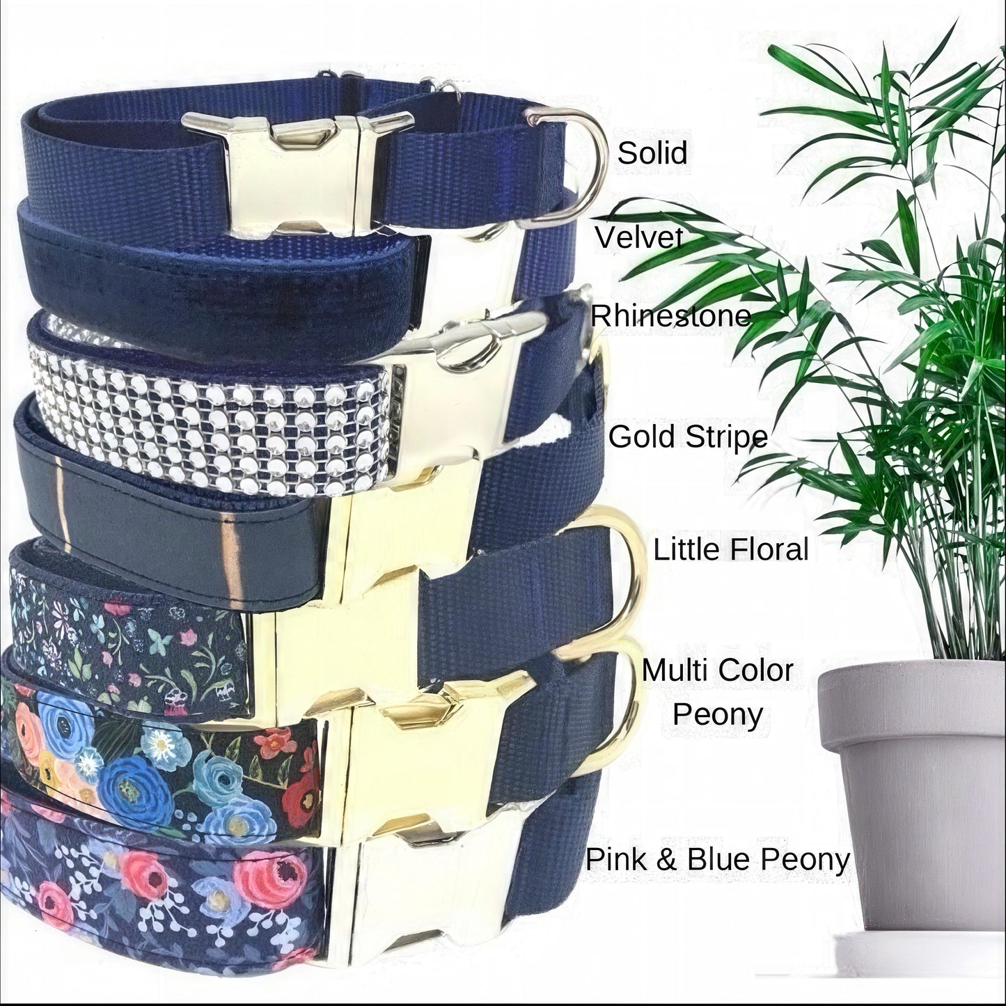 Blue Buckle Martingale Dog Collar, Girl, Boy, Cute, Designer, Puppy, Small, Large, Whippet, Greyhound, Custom, Personalized, Gold, Male, Pet