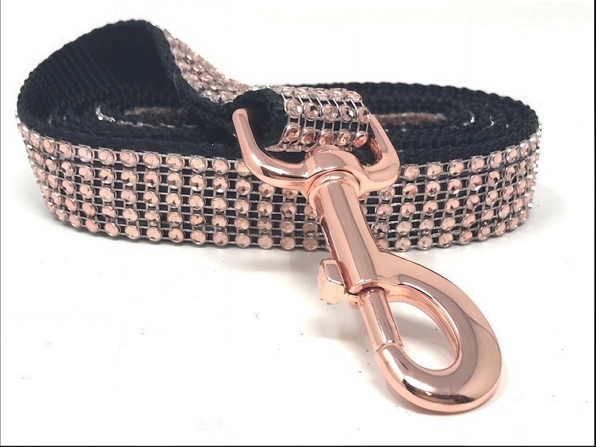 Rose Gold, Rhinestone, Dog Leash, Lead, 5 Foot, Fancy, Bling, Sparkly, Girls, Female, Glam, Wedding, Puppies, Small, Medium, Large