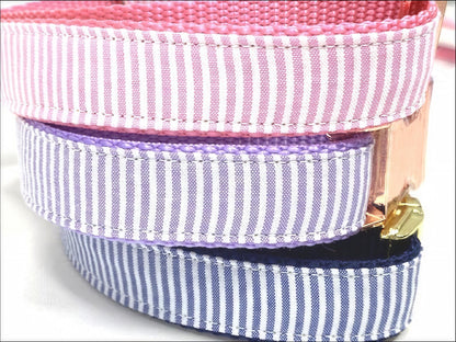 Cute, Custom, Buckle Martingale Dog Collar, Purple, Stripe, Seersucker, Girl, Big Pup Pet Fashion, Designer, Puppy, Greyhound, Whippet,