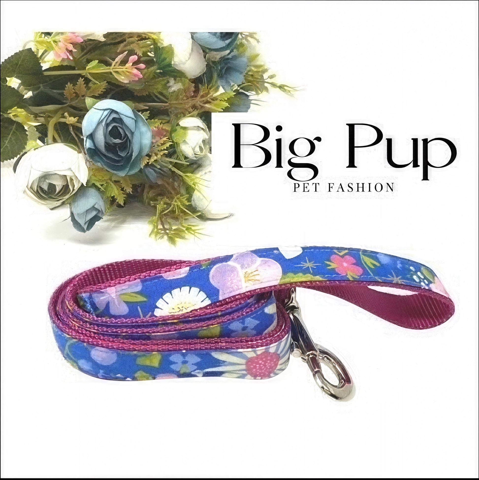 Cute, Personalize, Pink, Blue, Floral Dog Collar, Puppy Collar, Engrave, Custom, Designer Dog Collar, Small, Large, Girl, Daisy, Rose