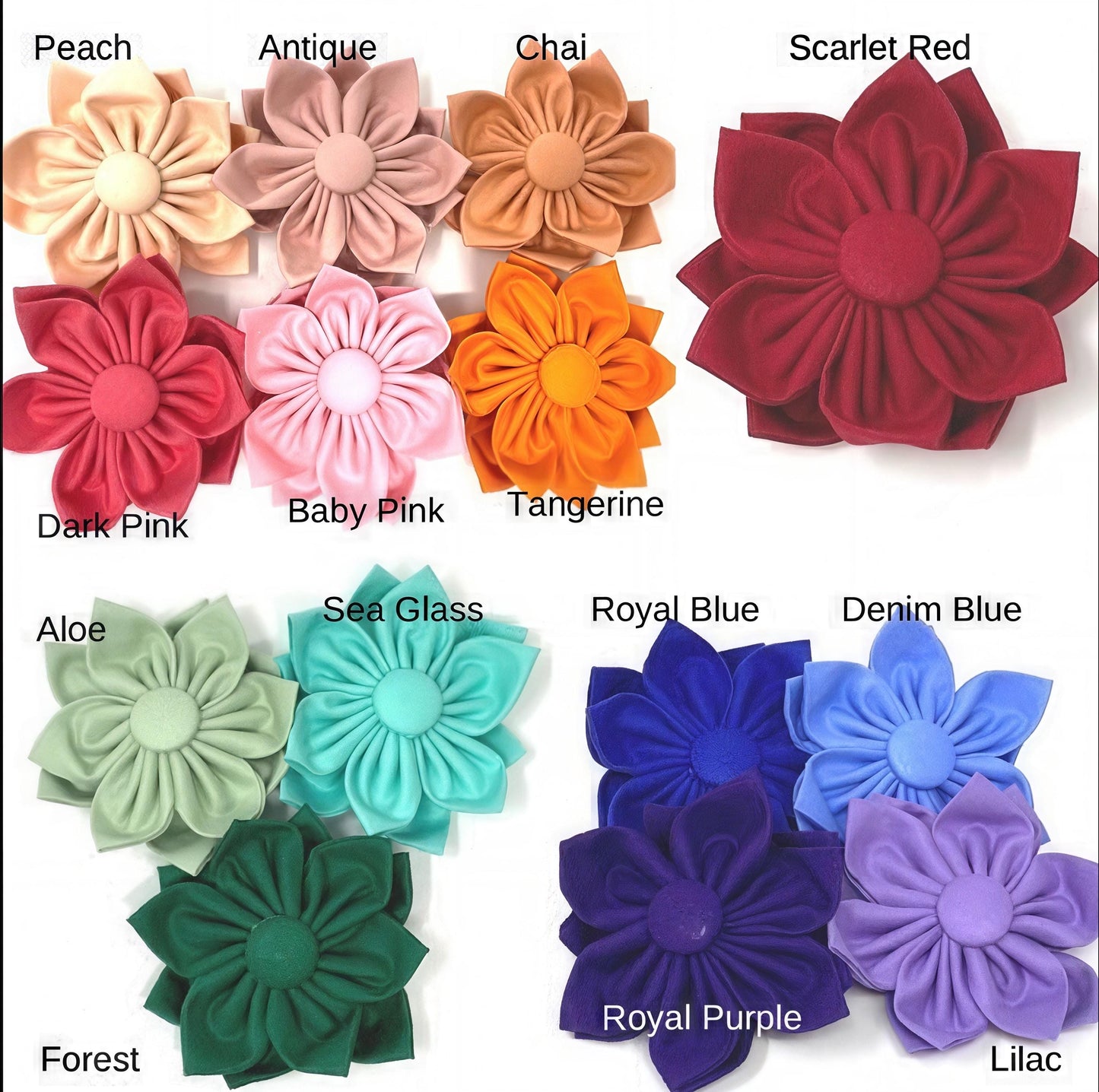 Pink, Dog Collar Flower, Blue, Green, Lilac, Purple, Girl, collar Accessories, Girly Dog Bow, Puppy Bowtie, Dog Collar Flower, Dog Bowtie