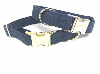 Dog Collar, Blue, Denim, Gold, Silver, Boys, Male, Girls, Female, Cute, Personalized, Engraved, Dog Collars, Fashion, Custom, Cat Collar