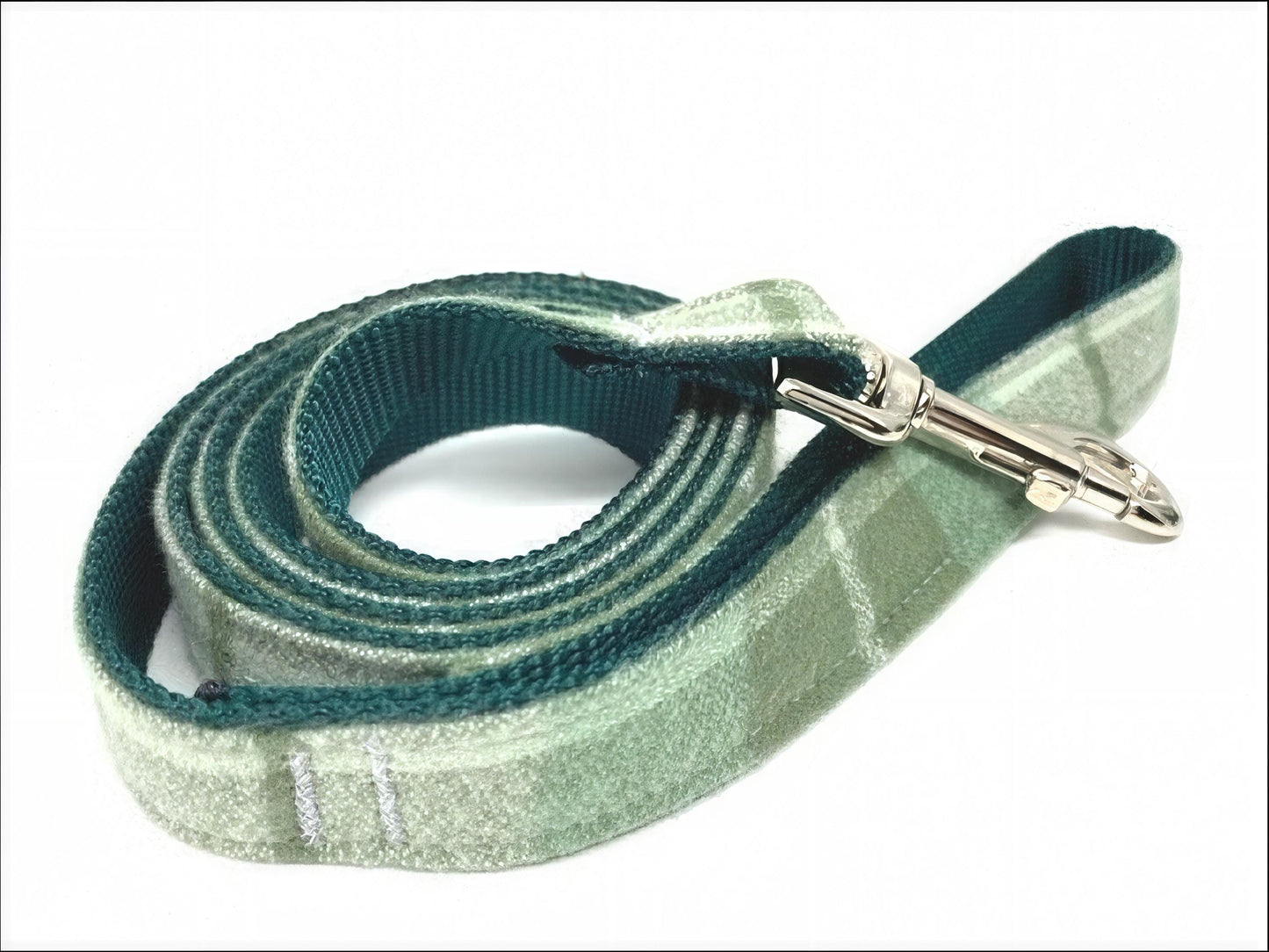 Dog Collar, Plaid, Green, Gold, Fall, Autumn, For Girls, Boys, Personalize, Engrave, Flannel, Silver