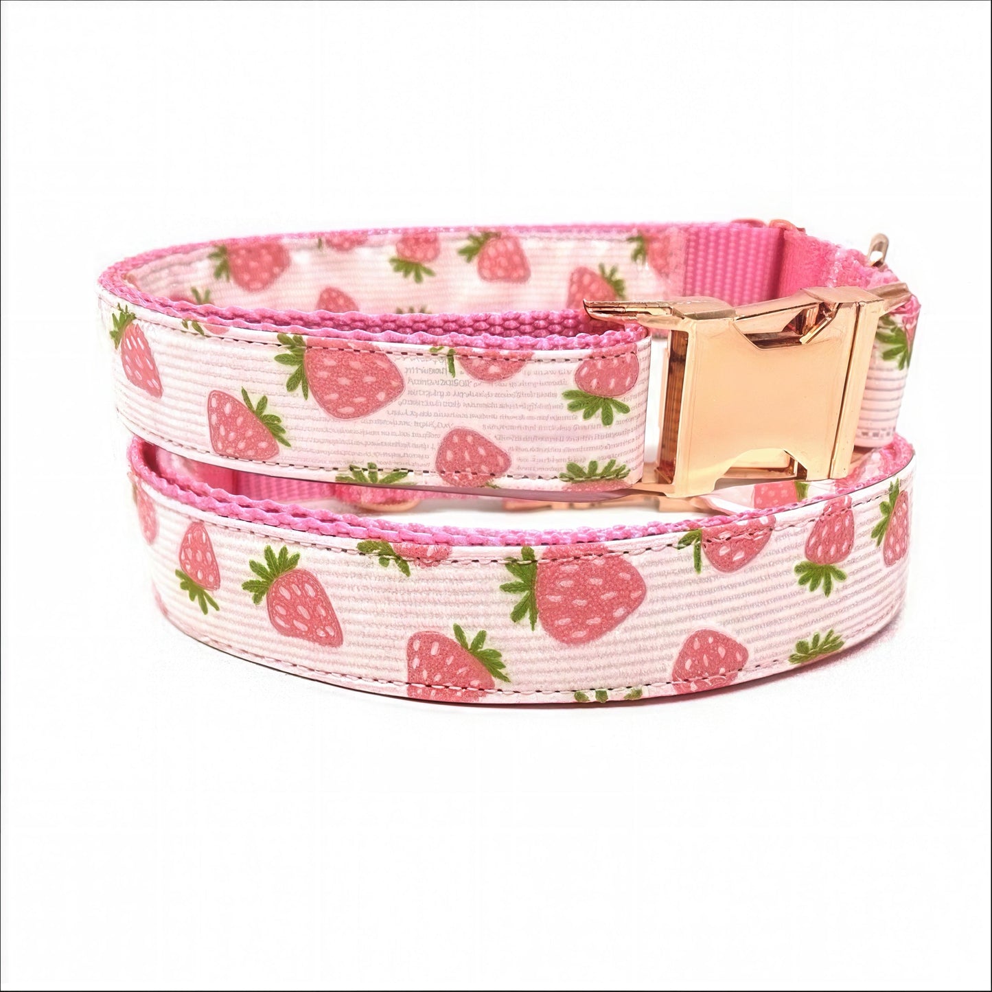 Girl Dog Collar, Pink, Strawberry, Rose Gold, Custom, Personalize, Engrave, Cute, Designer, Puppy, Cat, Pet, Small, Medium, Large, Fashion
