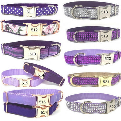 Lilac, Bling, Rhinestone, Girl Dog Collar, Sparkle Puppy Collar, Personalized Pet Collar, Engraved, Custom, Lavender, Wedding, Diamond