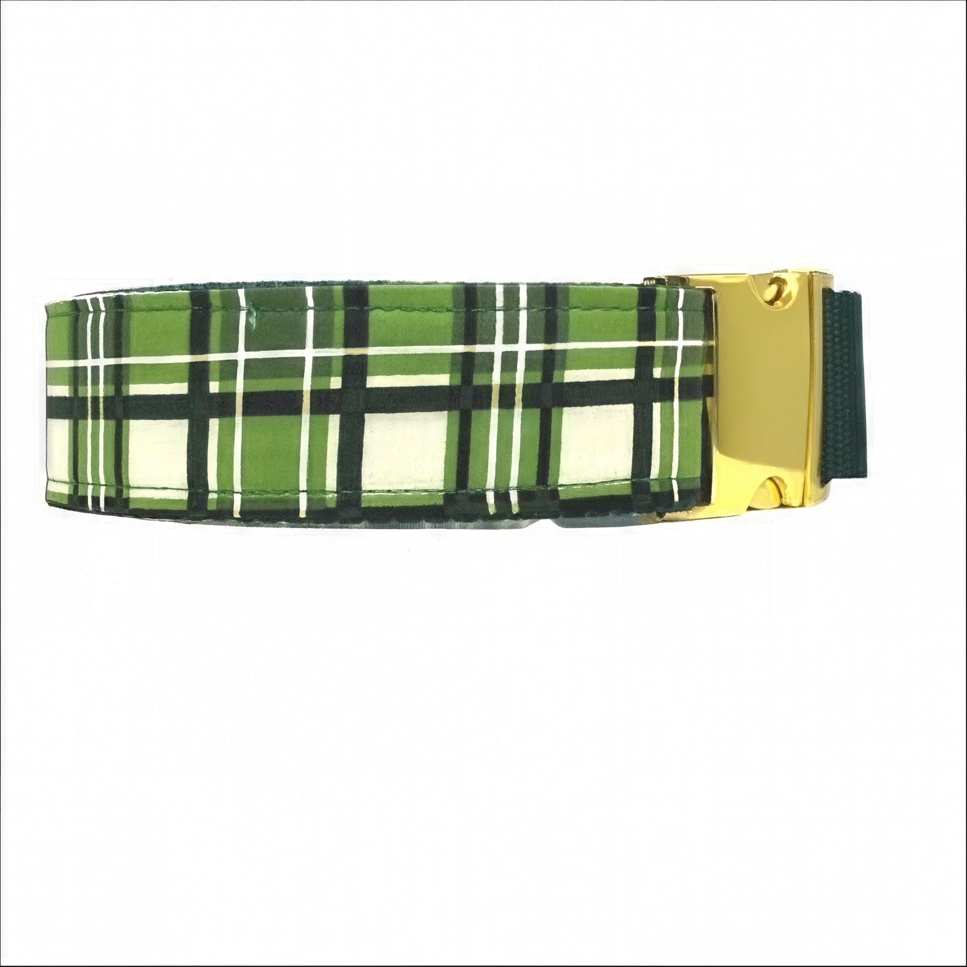 Martingale Collar W/Buckle, Green, Dog Collar Boy, Plaid, Custom Collar, Engraved, Personalize, Designer, Puppy Collar, 1.5" Wide Option