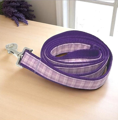 Martingale Dog Collar With Buckle, Purple And Lavender Plaid, Puppy Collar, Custom, Engraved Designer, Girl, Whippet, Greyhound Collar