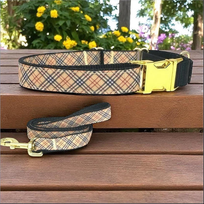 Martingale Dog Collar, Boy, Plaid, Tartan, Red, Black, Tan, Cute, Custom, Engrave, Personalize, Puppy Collar, Male, Designer Dog, Fall