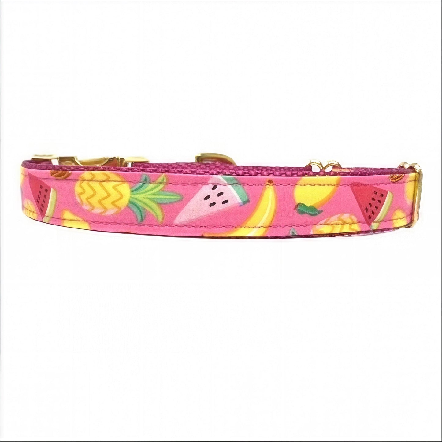 Martingale Dog Collar, Buckle, Yellow, Pink, Girl, Summer, Watermelon, Custom, Puppy Collar, Engraved, Designer Collar, Pineapple, Cute