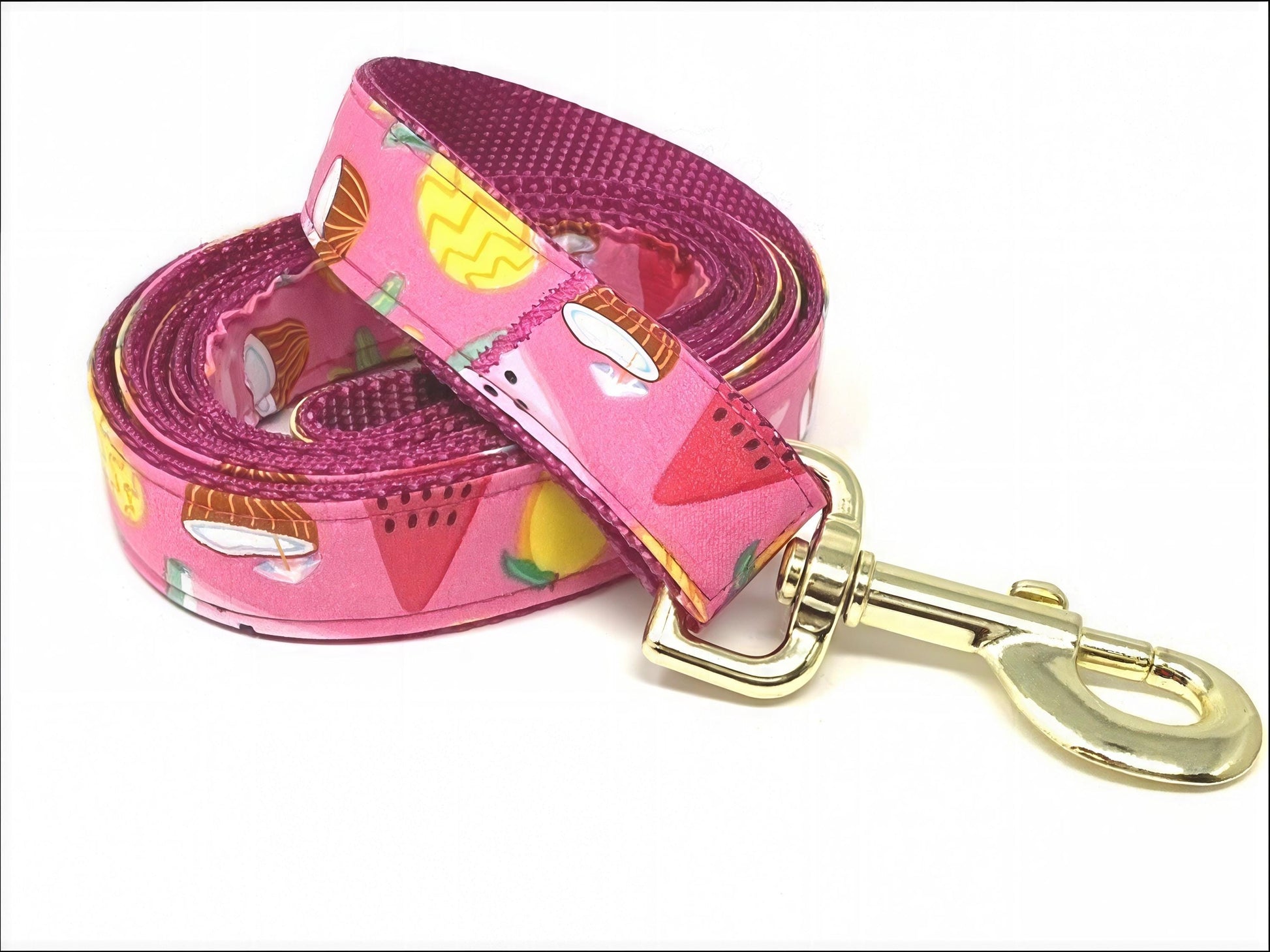 Martingale Dog Collar, Buckle, Yellow, Pink, Girl, Summer, Watermelon, Custom, Puppy Collar, Engraved, Designer Collar, Pineapple, Cute