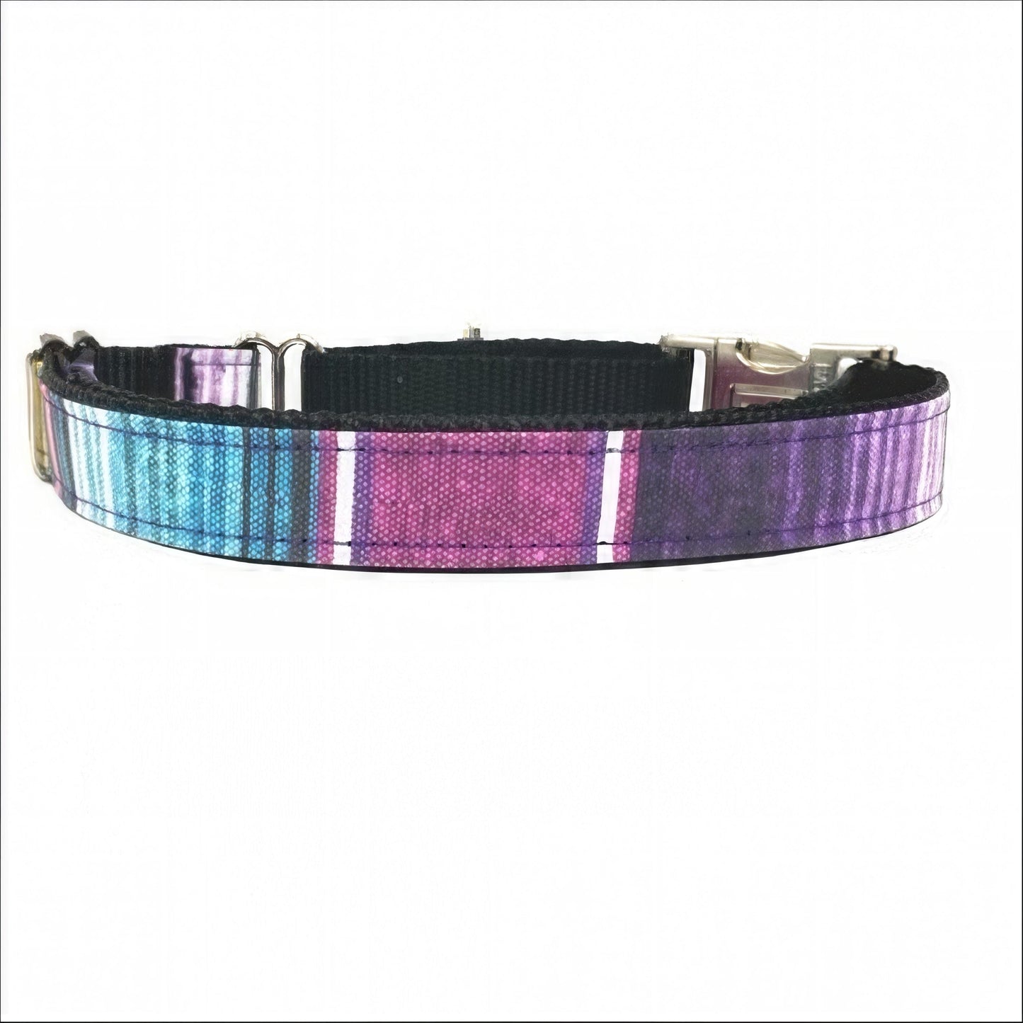 Martingale Dog Collar, Girl, Purple, Pink, Teal, Green, Blue, Cute, Serepe, Stripe, Puppy Collar, Designer, Custom, Engraved, Personalize