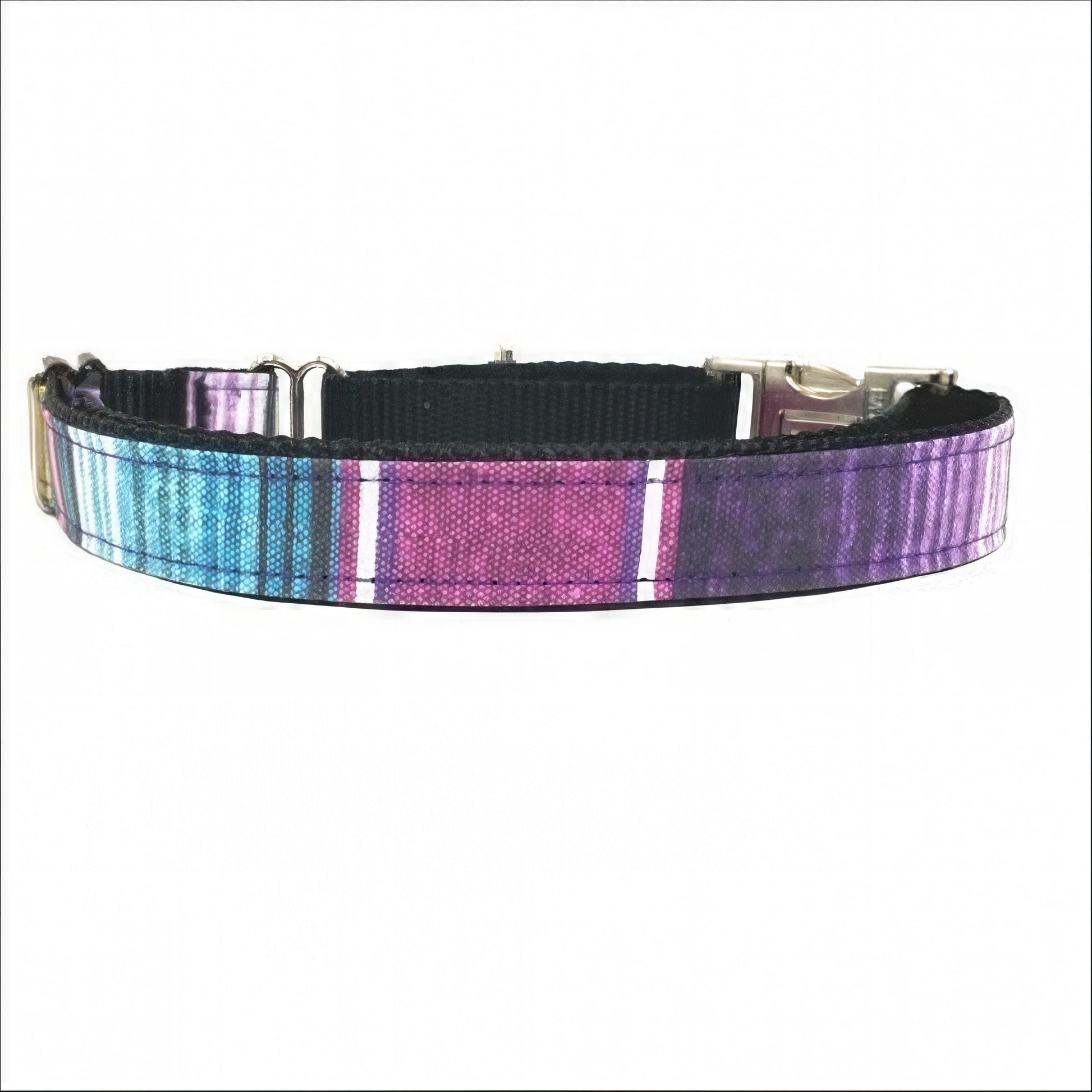 Martingale Dog Collar, Girl, Purple, Pink, Teal, Green, Blue, Cute, Serepe, Stripe, Puppy Collar, Designer, Custom, Engraved, Personalize