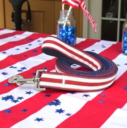 Nautical, 4th Of July, Red, White, Blue, Stripe, Custom, Dog Collar, Girl, Boy, Personalized, Engraved, Cute, Designer, Puppy, Cat, Pet