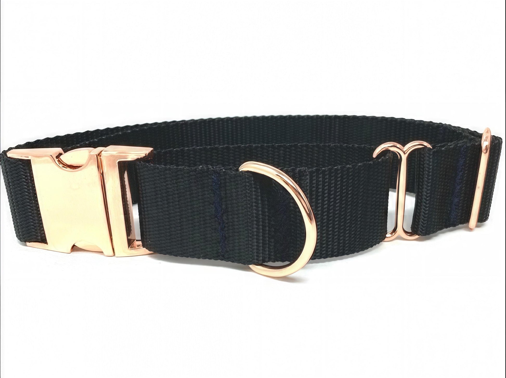 1.5" Wide, Black, Martingale Collar, W Buckle, Dog Collar Girl, Boy, Personalized, Engraved Dog Collar, Custom Dog Collar, Puppy
