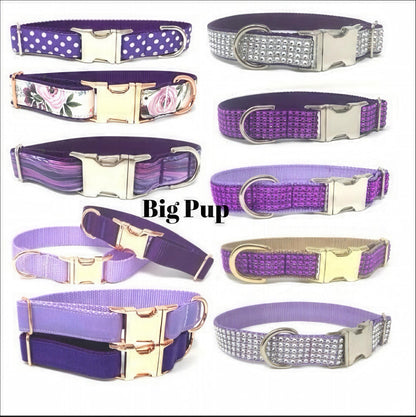 25 Patterns, Custom, Dog Collar, Girl, Personalize, Engrave, Cute, Designer, Puppy, Cat, Pet, Small, Medium, Large, Fashion, Pink, Purple