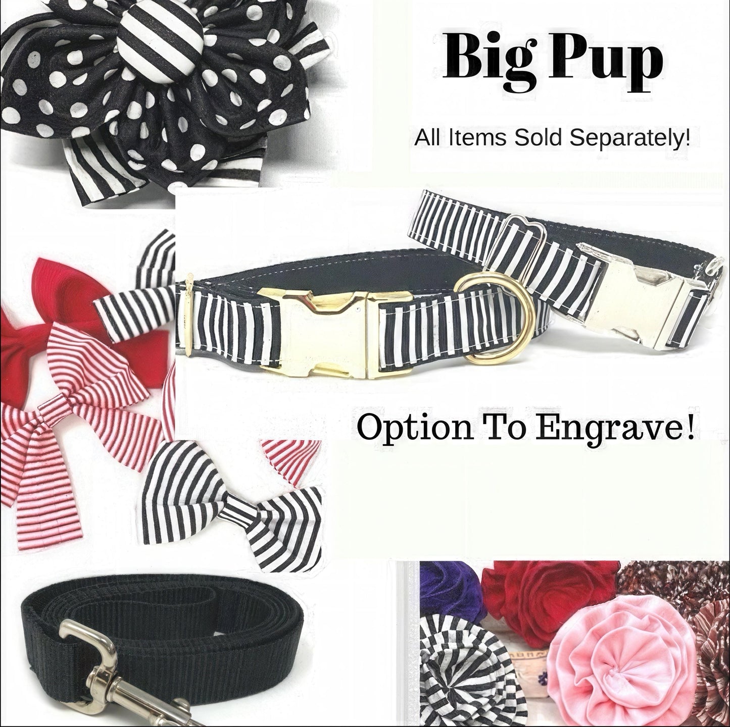Black + White Dog Collar, Stripe, Girl, Boy, Personalized, Engraved, Zebra Inspired, Preppy, Puppy Collar, Cat, Pet, Small, Large, Halloween