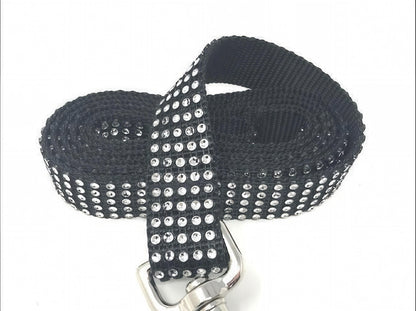 Black, White, Rhinestone, Bling, Sparkly, Fancy, Dog Leash, Lead, Boys, Girls, Fancy, Glam, Wedding, Puppies, Small, Medium, Large