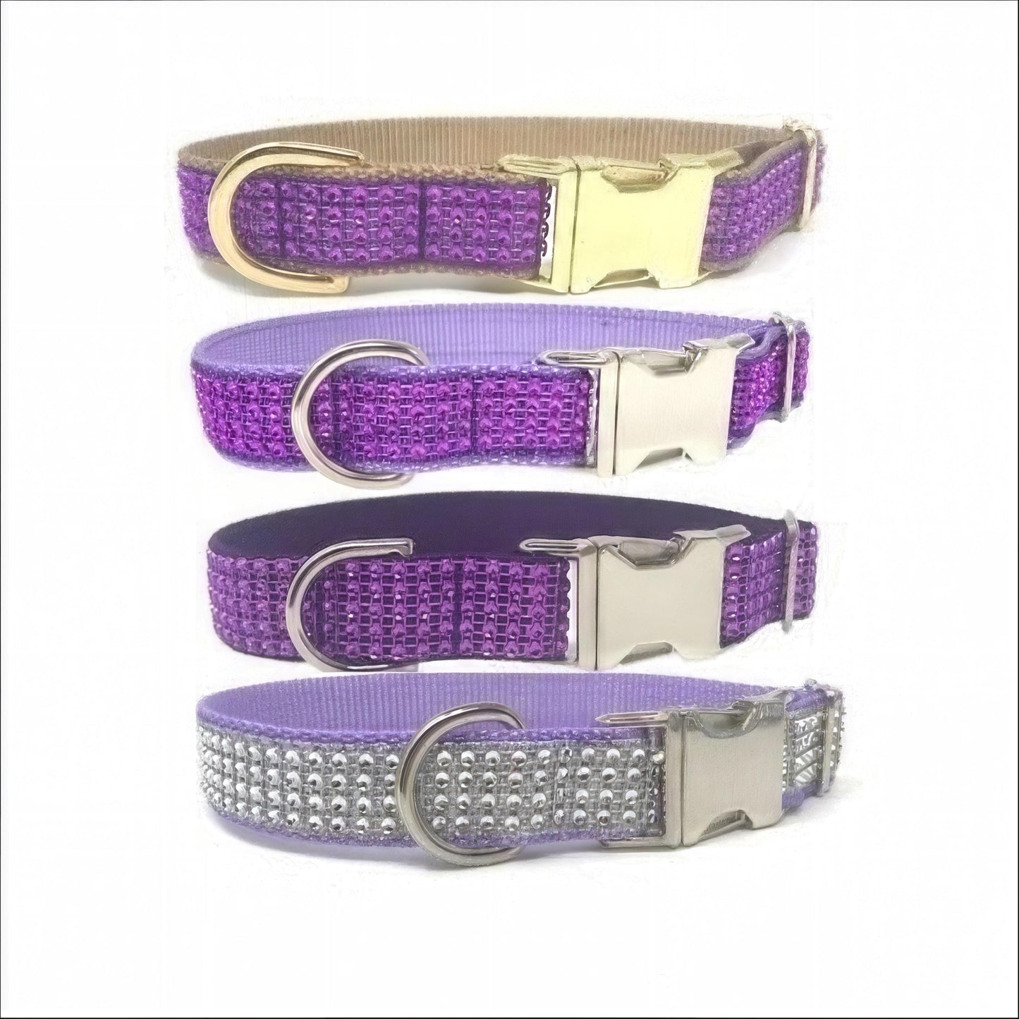Purple Bling, Rhinestone, Girl Dog Collar, Sparkle Puppy Collar, Personalize, Diamond, Engraved, Custom, Bedazzled, Small, Large, Designer