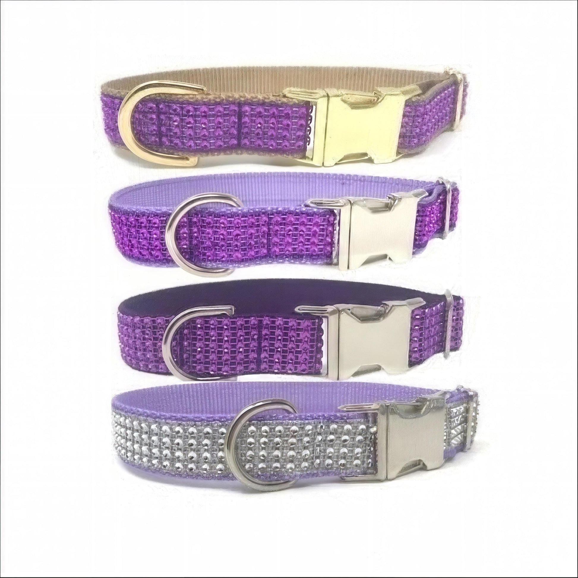 Purple Bling, Rhinestone, Girl Dog Collar, Sparkle Puppy Collar, Personalize, Diamond, Engraved, Custom, Bedazzled, Small, Large, Designer