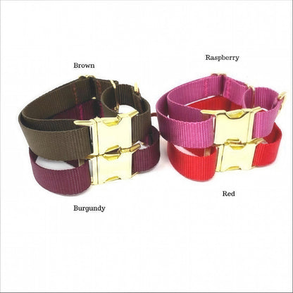 Martingale Dog Collar, W/Buckle, Red, Brown, Dog Collar Girl, Boy, Personalized, Engraved Dog Collar, Custom Dog Collar, Puppy Collar, Large