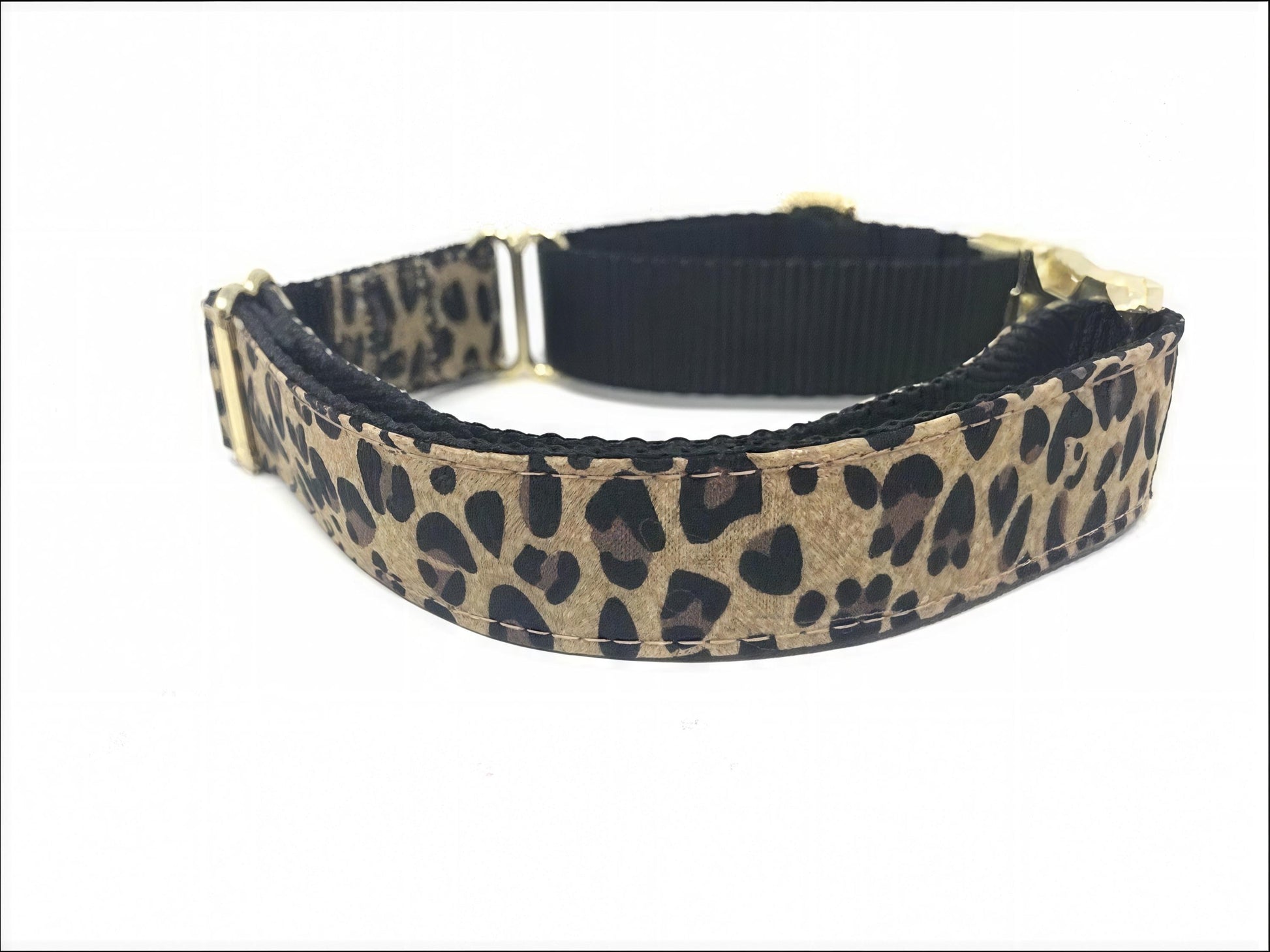 Martingale Dog Collar, With Buckle, Leopard Print, Cheetah, Animal, Gold, Female, Girls, Personalized, Engrave, Fall, Winter, Choker