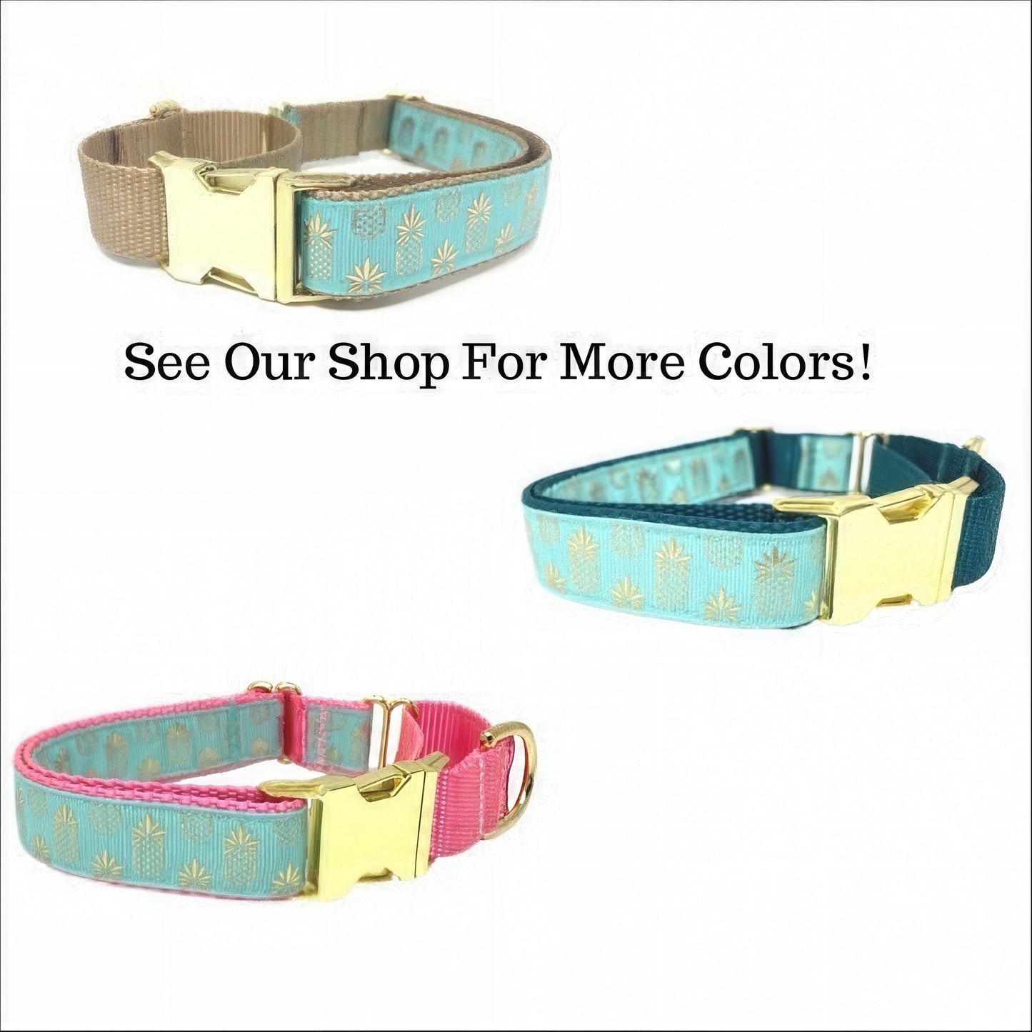 Martingale, Dog Collar, Girls, Boys, Cute Dog Collar, Gold, Pineapple, Buckle, Personalized, Engraved, Fancy, Designer, Pink, Custom Dog Col