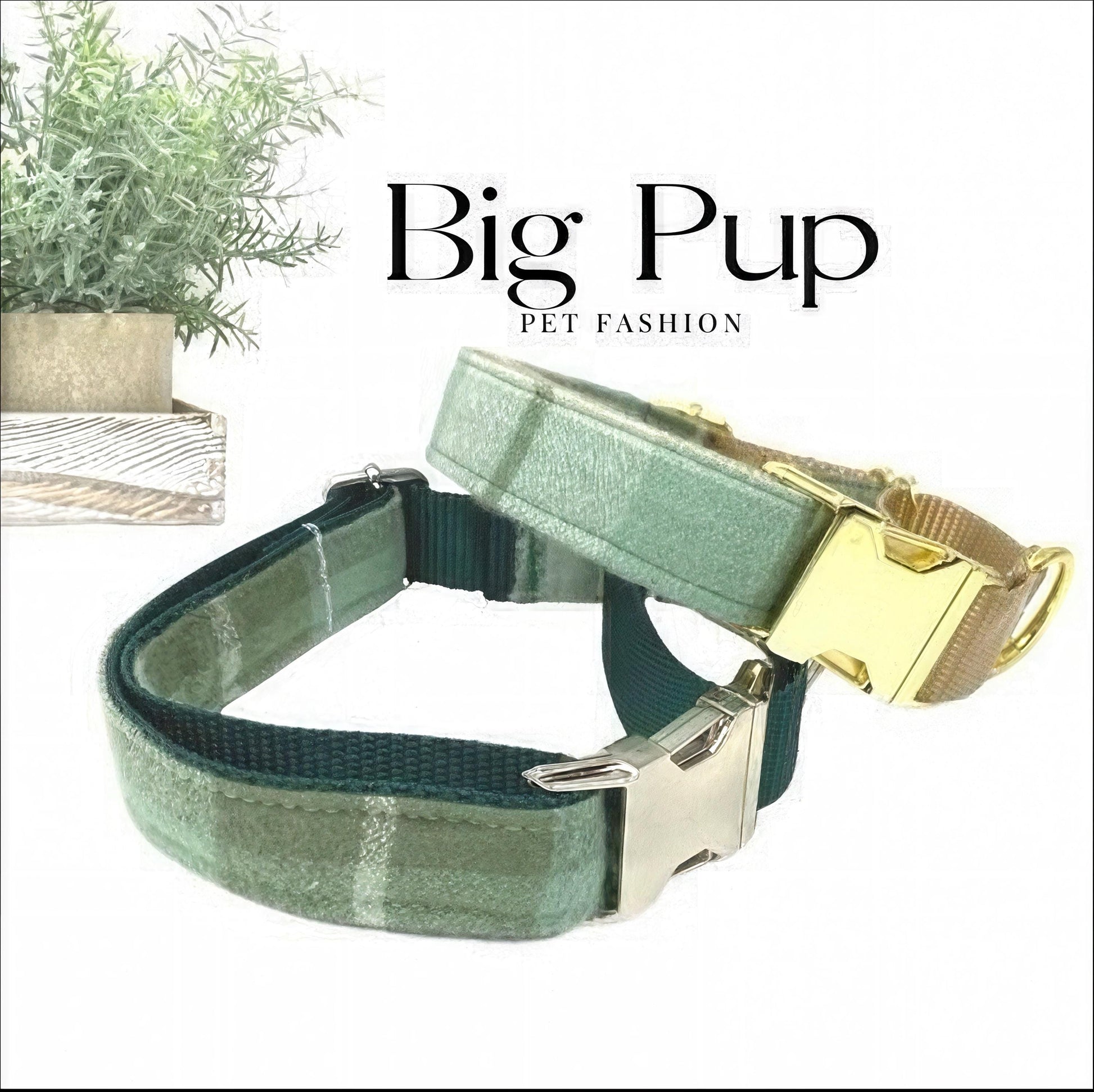 Green Flannel Buckle Martingale Dog Collar, Plaid, Fall, Girl, Boy, Greyhound, Designer, Fabric, Whippet, Puppy, Personalize, Custom, Engrav