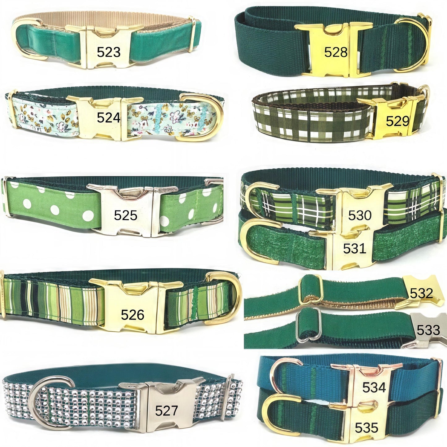 Blue Boy Dog Collar, Plaid, Stripe, Dot, Girl, Personalize, Engrave, Custom, Cute, Designer, Plaid, Floral, Green, Velvet, Flannel, Floral