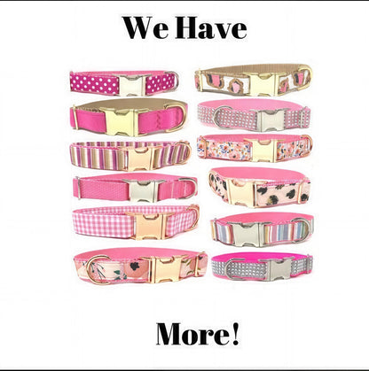 Hot Pink, Rhinestone, Custom, Dog Collar, Girl, Personalized, Engraved, Cute, Designer, Puppy, Cat, Pet, Small, Medium, Large, Diamond
