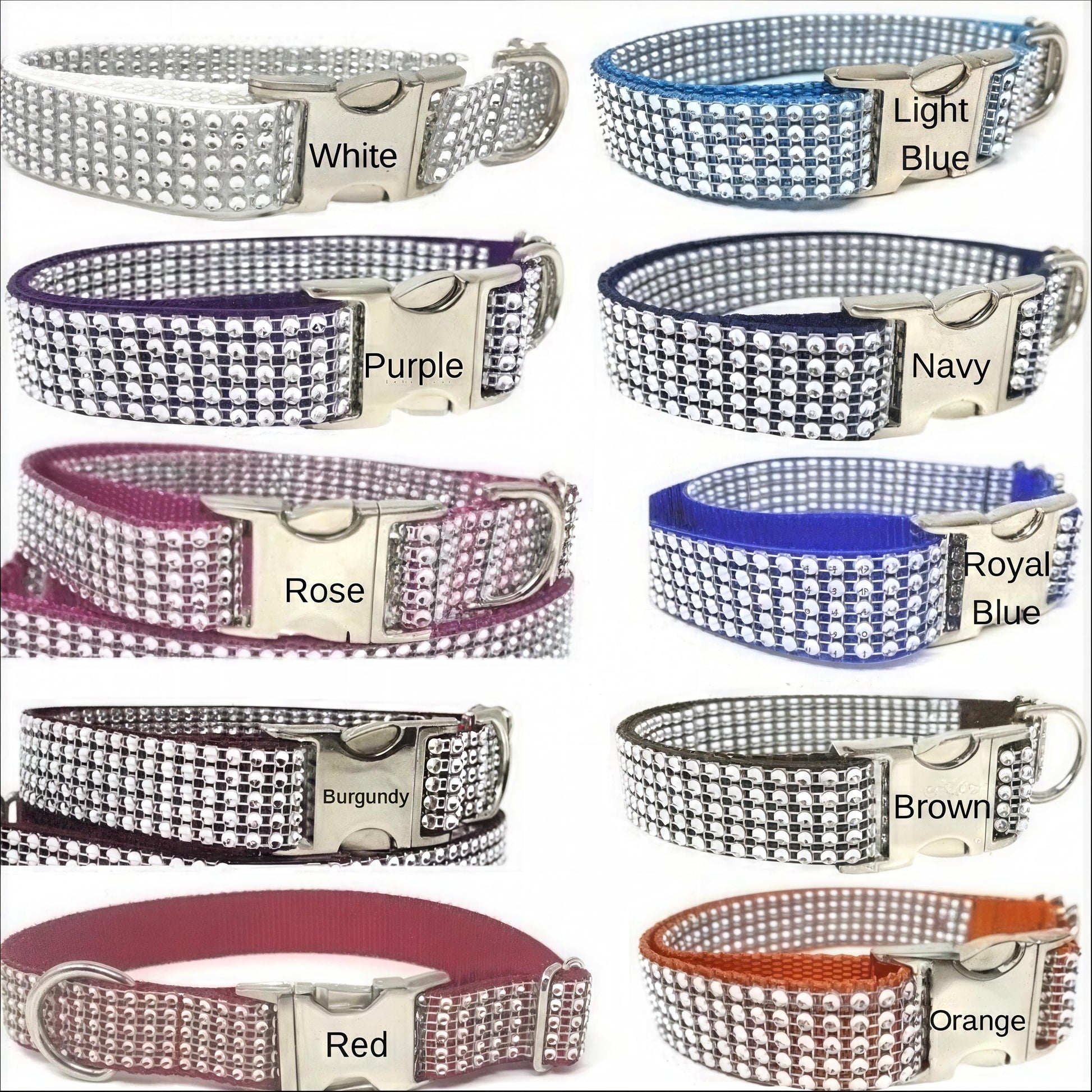 Rhinestone, Bling, Dog Collar, Wedding, White, Sparkle, Puppy, Personalize, Engrave, Custom Collar, Bling Dog Collar, Cute Dog Collar, Girl