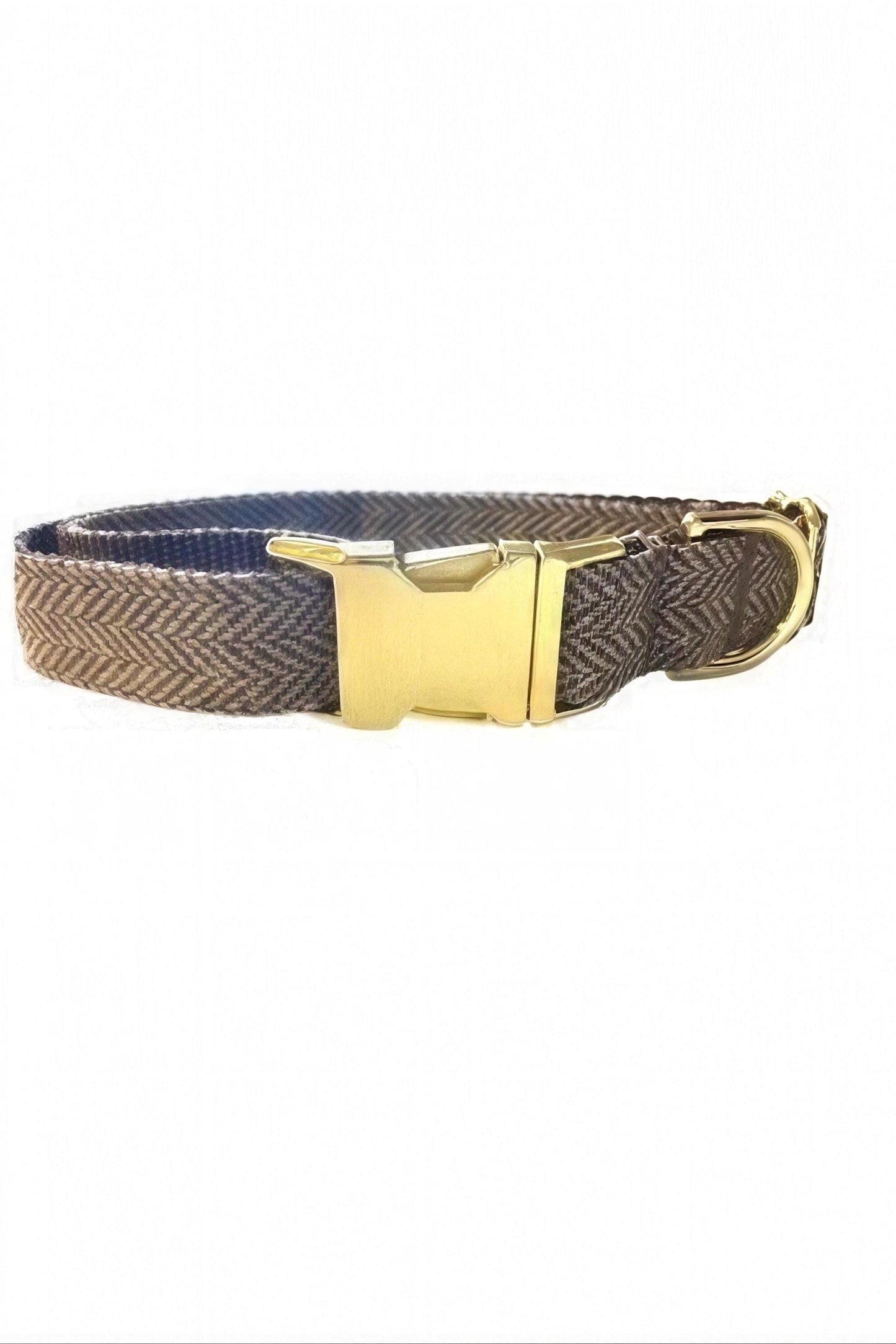 Brown And Tan Herringbone Boy Dog Collar, Handome, Preppy, Personalized, Engraved, Custom Puppy Collar, Dog Collar, Fall, Autumn, Pet Collar