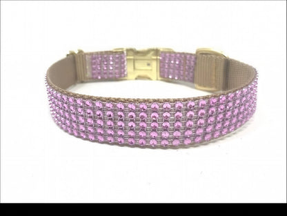 Dog Collar, For Girls, Boys, Fancy, Rhinestone, Glitter, Pink, Rose Gold, Teal, Blue, Purple, Personalized, Engraved, Custom, Gold, Sparkle