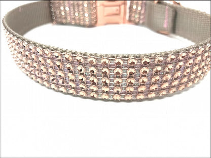 Dog Collar, For Girls, Boys, Fancy, Rhinestone, Glitter, Pink, Rose Gold, Teal, Blue, Purple, Personalized, Engraved, Custom, Gold, Sparkle