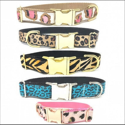 Dog Collar, For Girls, Boys, Leopard, Cheetah, Animal Print, Pink, Custom Dog Collar, Personalize, Engraved Dog Collar, Small, Large, Design