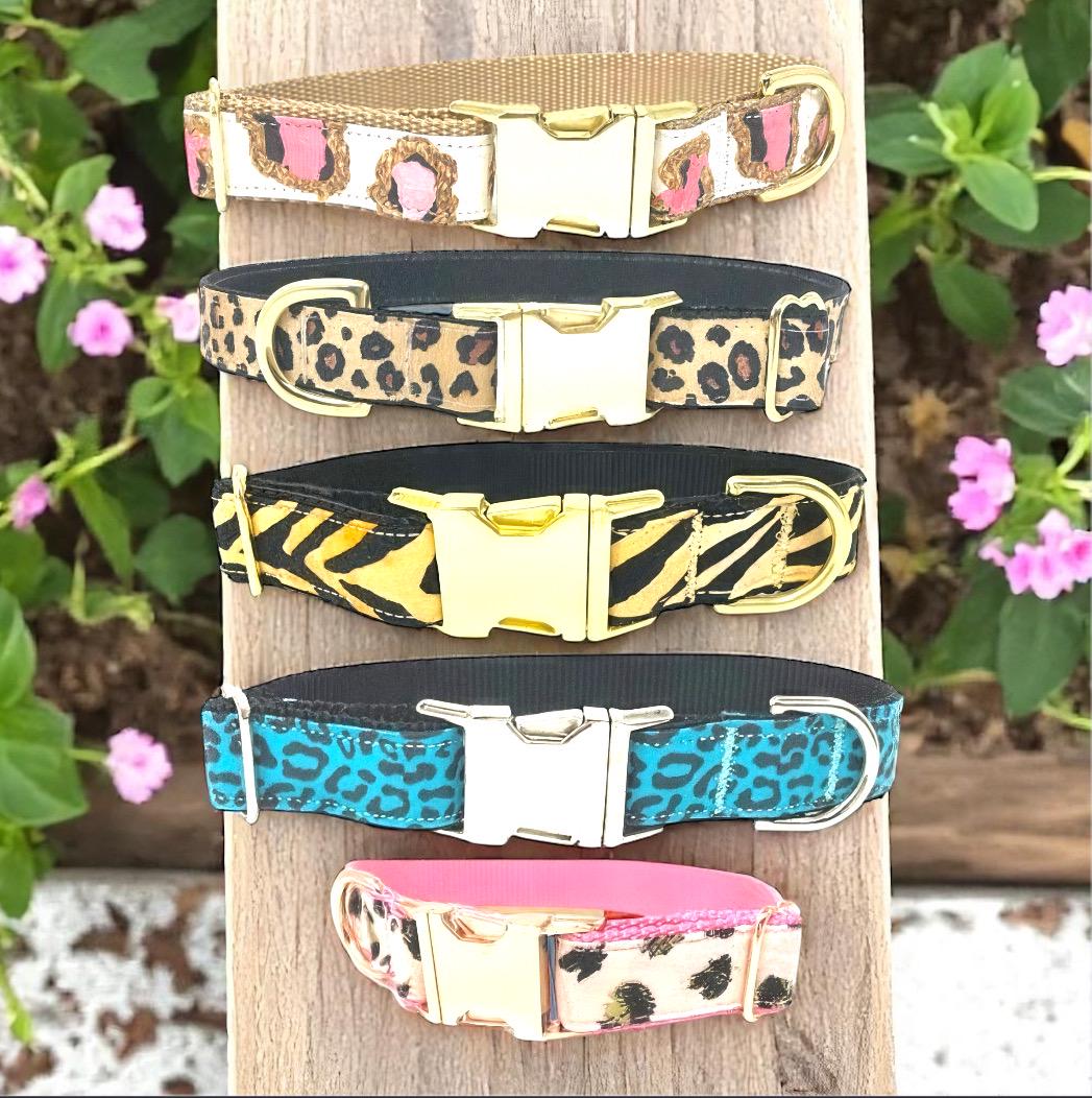 Dog Collar, For Girls, Boys, Leopard, Cheetah, Animal Print, Pink, Custom Dog Collar, Personalize, Engraved Dog Collar, Small, Large, Design