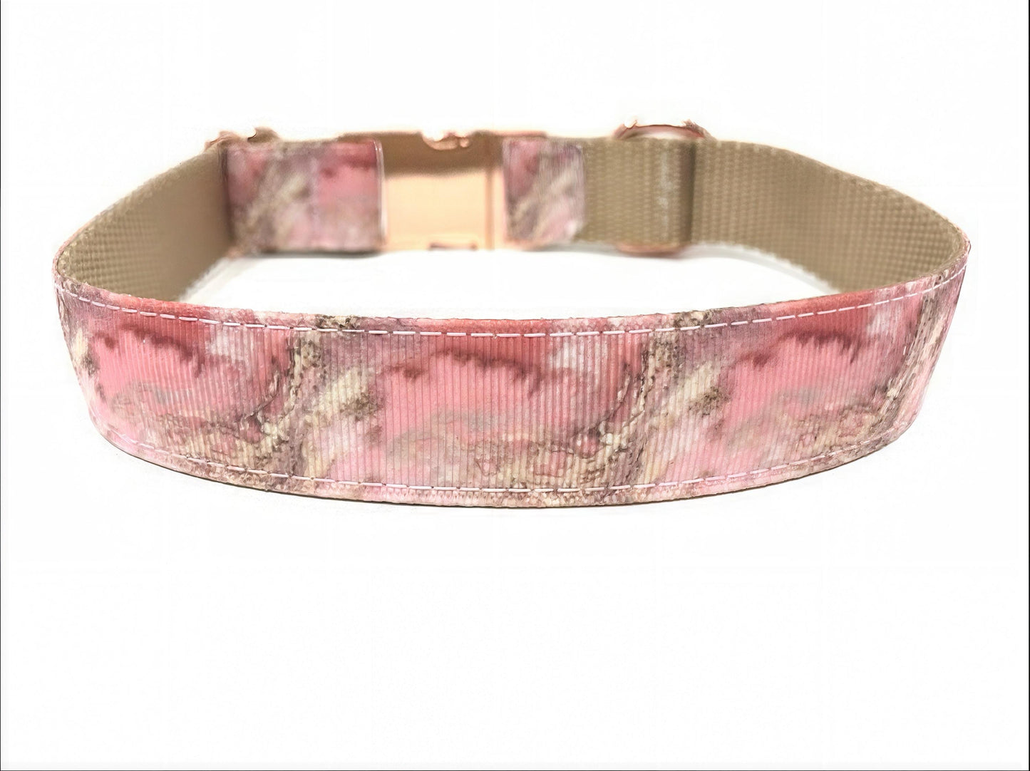 Dog Collar, For Girls, Rose Gold, Pink, Marble, Personalized, Engraved, Female Pet Collar, Cute, Puppy Collar, Designer Dog Collar