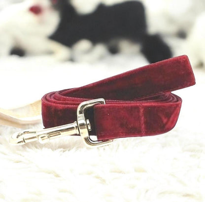 Dog Leash, Burgundy, Maroon, Velvet, Girls, Boys, Male, Female, Aqua, Jade, Green, 5 foot, medium, large, extra large dogs