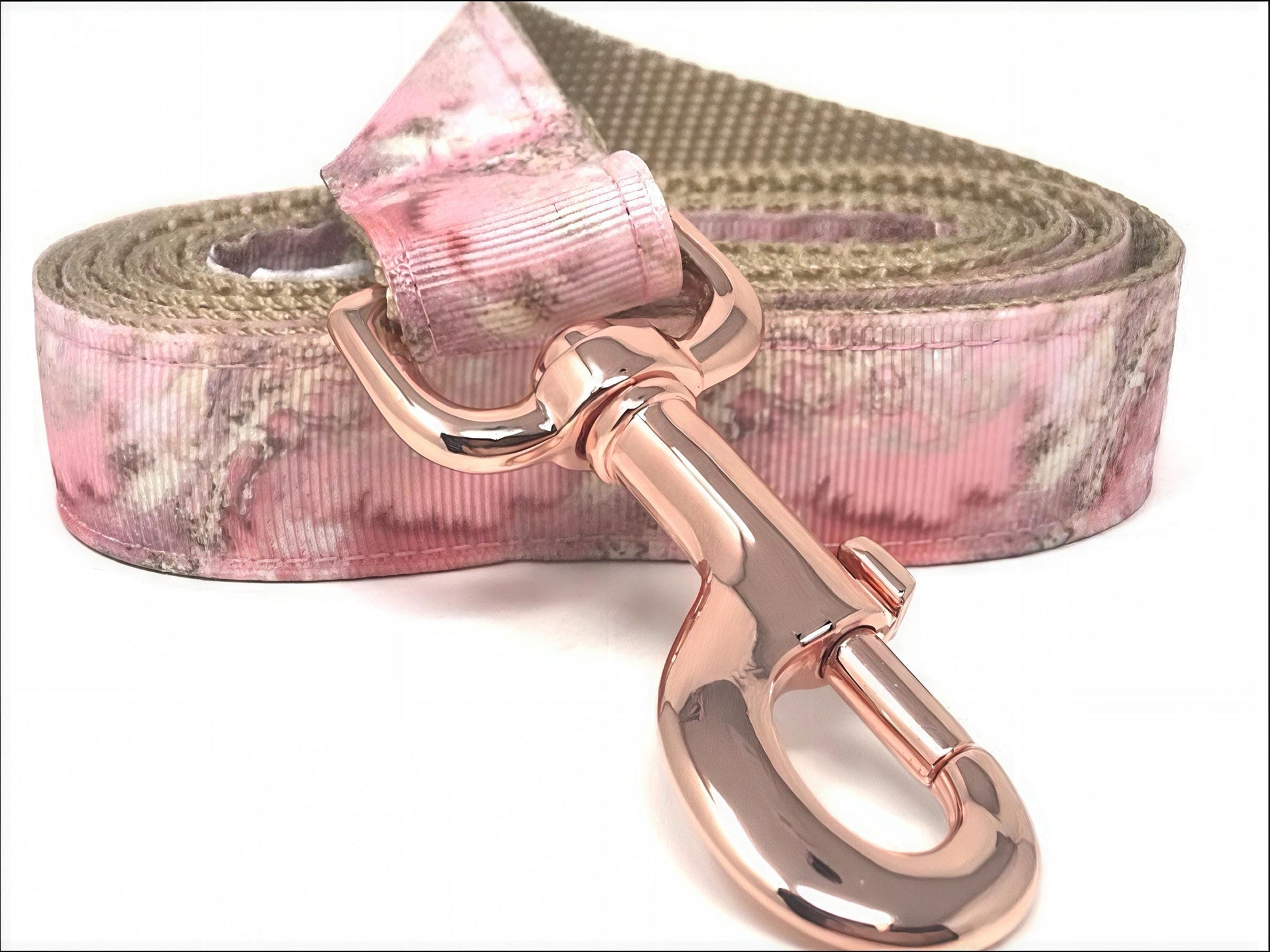 Dog Leash, Marble, Rose Gold, Pink, Gold, Dog Leash, Lead, 5 Foot, Fancy, Bling, Girls, Female, Glam, Wedding, Puppy, Small, Medium, Large