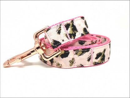 Pink Dog Collar, Leopard Print, Martingale, Buckle, Rose Gold, Gold, Black, Bling, Sparkly, Fancy, Personalized, Engraved, Custom, Cute Dog