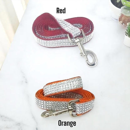 Fancy, Light Pink, Rhinestone, Glitter, Glam, Bling, Sparkly, 5 Foot Dog Leash, Girls, Female