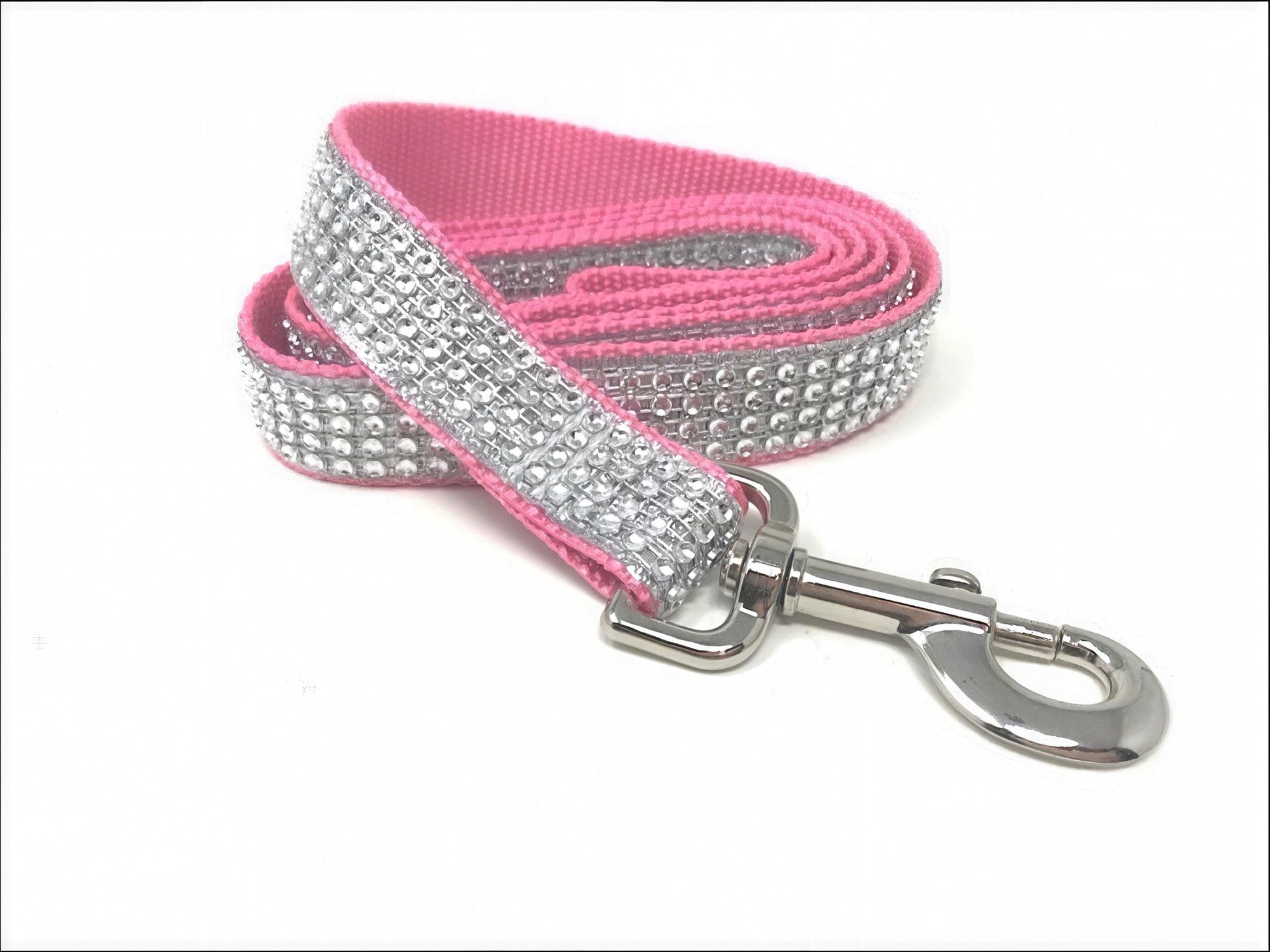 Fancy, Light Pink, Rhinestone, Glitter, Glam, Bling, Sparkly, 5 Foot Dog Leash, Girls, Female