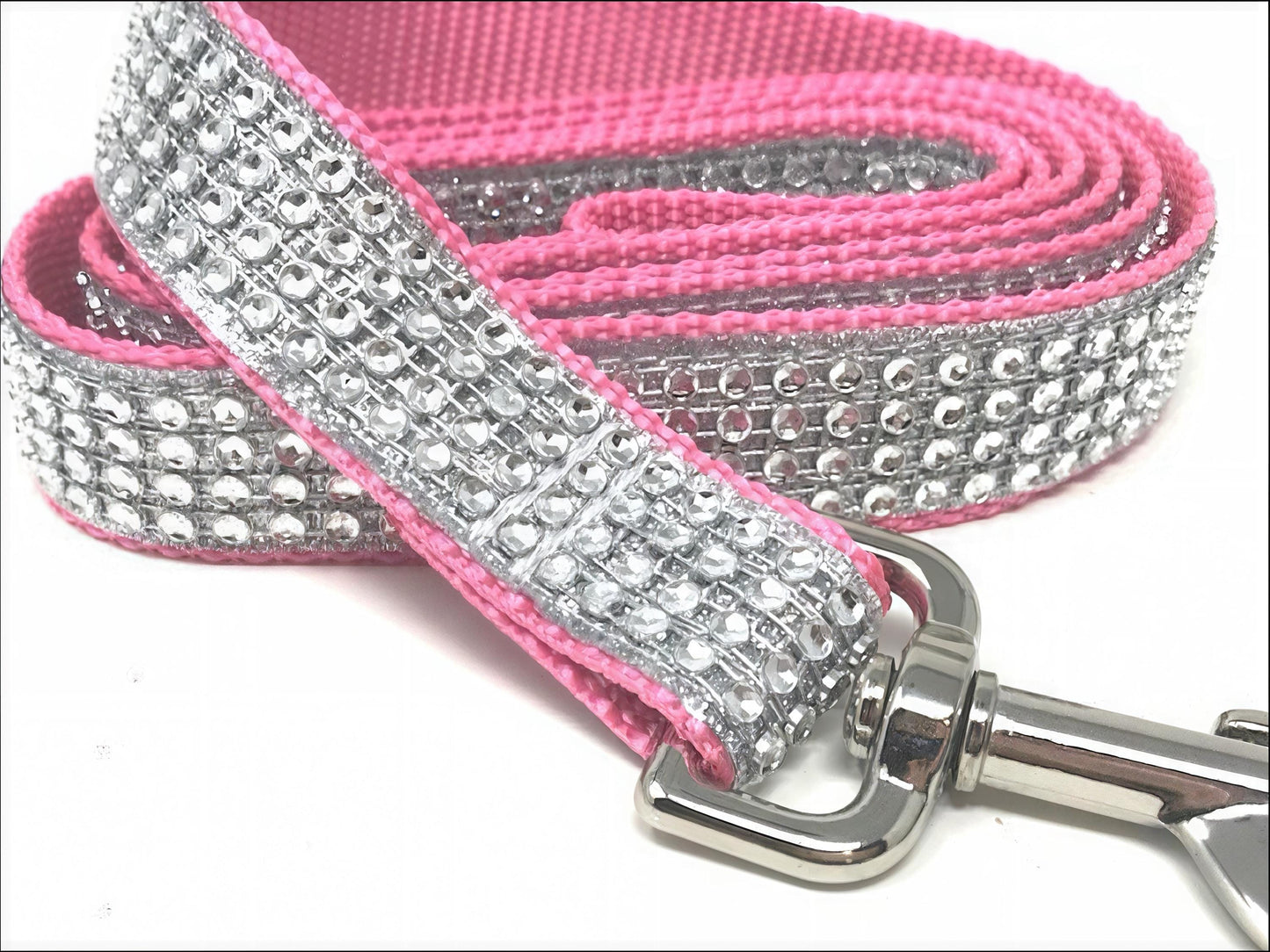 Fancy, Light Pink, Rhinestone, Glitter, Glam, Bling, Sparkly, 5 Foot Dog Leash, Girls, Female