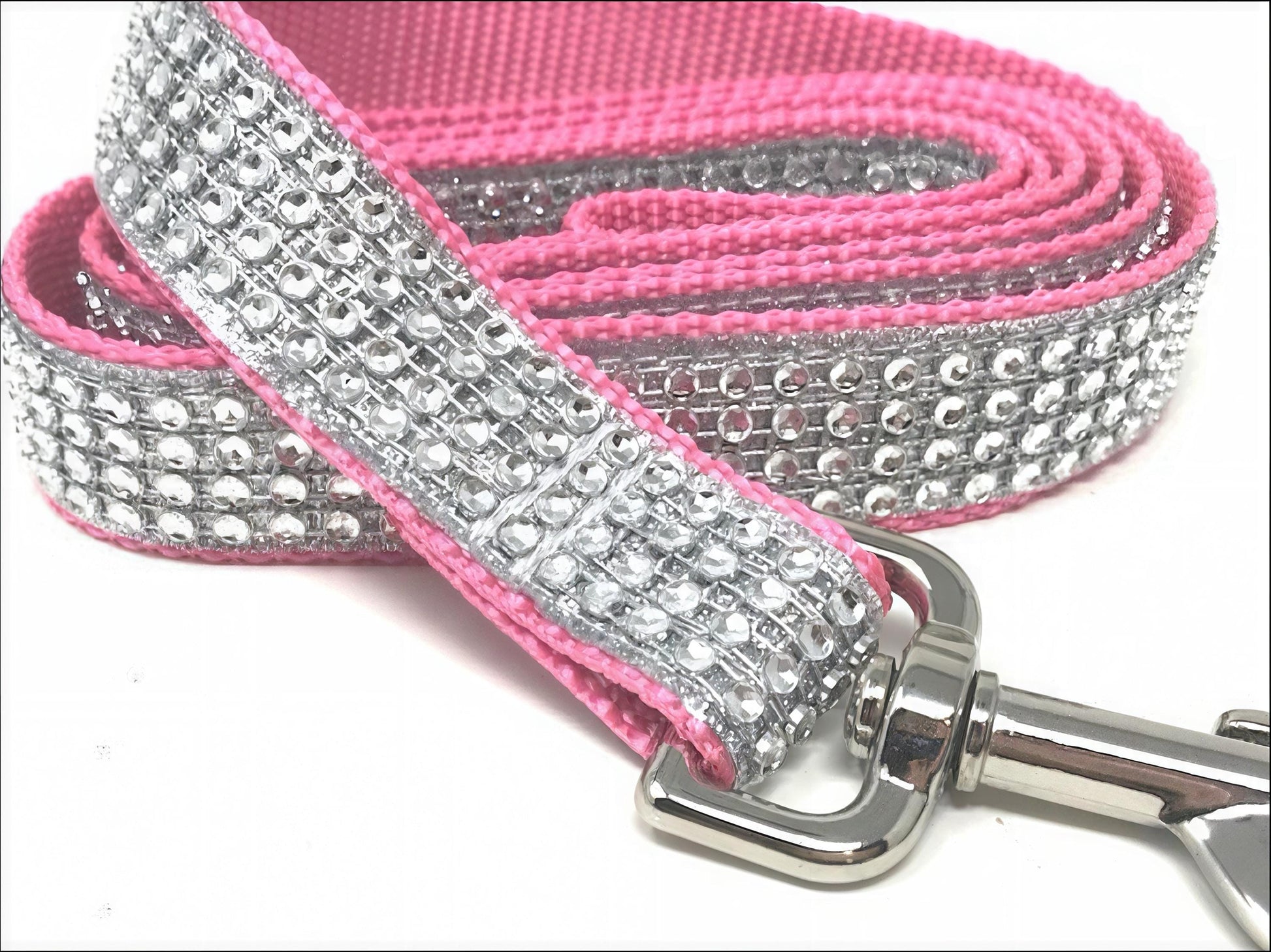 Fancy, Light Pink, Rhinestone, Glitter, Glam, Bling, Sparkly, 5 Foot Dog Leash, Girls, Female