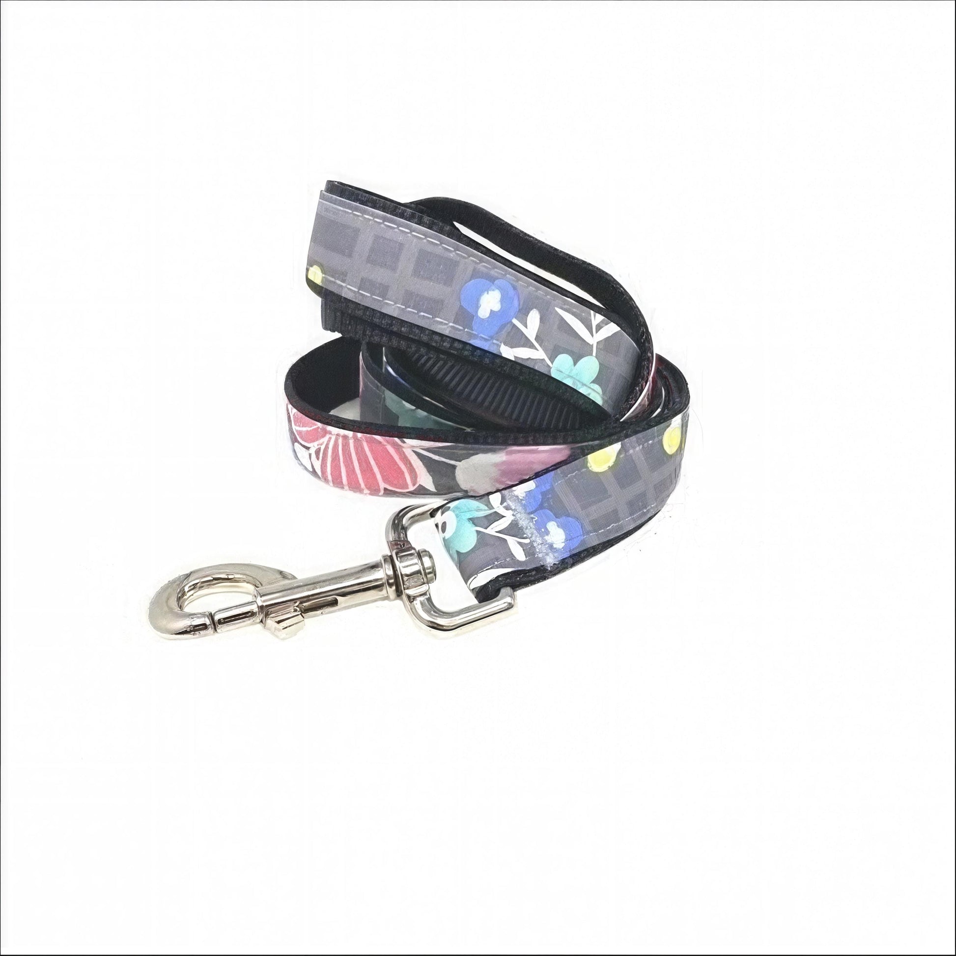 Martingale Buckle Dog Collar, Black, Pink And Teal Floral Girl Dog Collar, Dog Collar Girl, Personalized, Custom Dog Collar, Engraved, Puppy