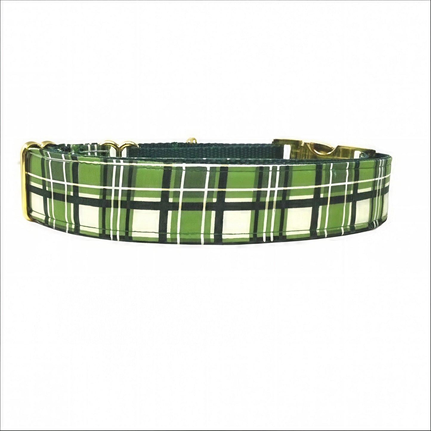 Martingale Collar W/Buckle, Green, Dog Collar Boy, Plaid, Custom Collar, Engraved, Personalize, Designer, Puppy Collar, 1.5" Wide Option