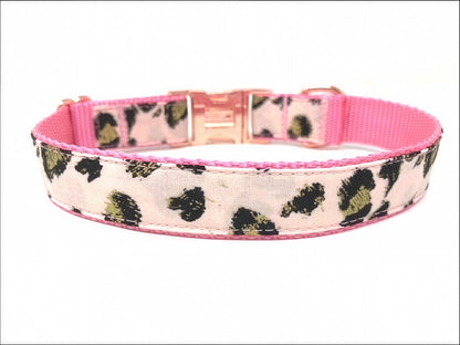 Pink, Dog Collar, Leopard Print, Cute Dog, Girl Dog Collar, Personalized, Engraved Dog Collar, Custom Dog Collar, Puppy Collar, Designer